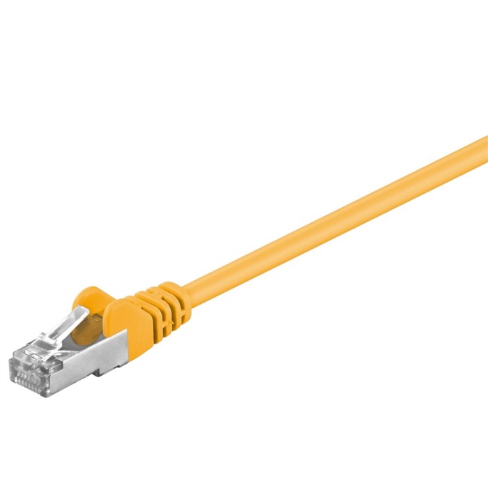CAVO RETE CAT 5E SCHERMATO F/UTP 0.25 MT GIALLO