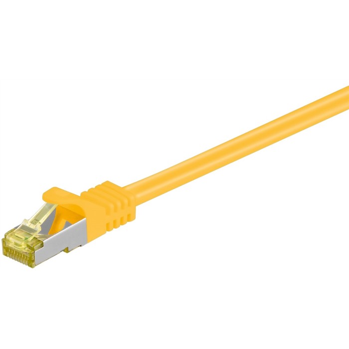 cavo di rete schermato CAT 6A S/FTP (PiMF), 500 MHz con cavo CAT 7 giallo mt 0.5