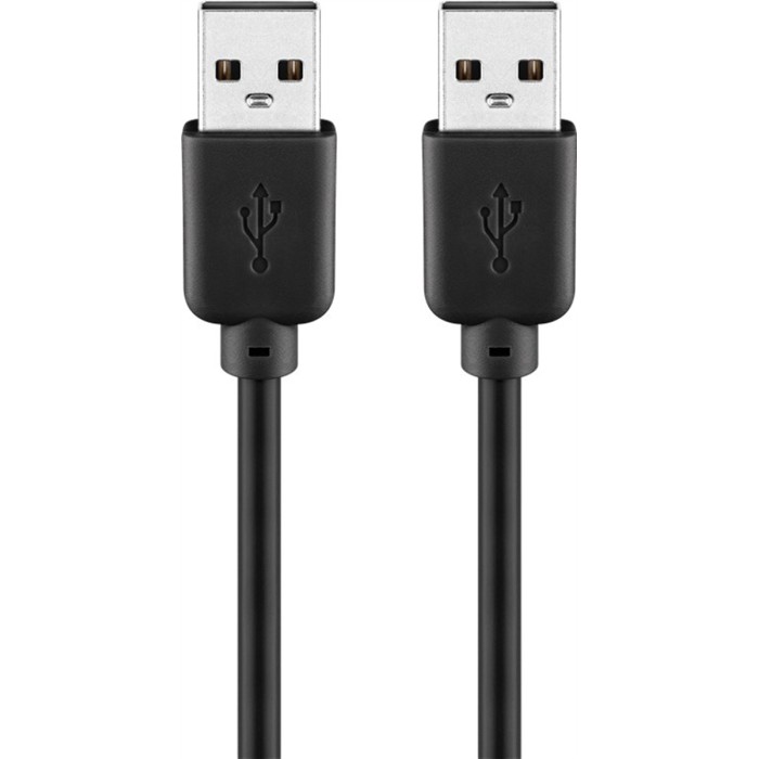 CAVO USB 2.0 connettori A maschio nero 3 mt.