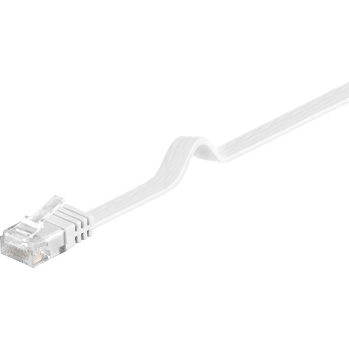 CAVO RETE PIATTO UTP CAT. 6 NON SCHERMATO - LUNGHEZZA MT. 0,5 - COLORE BIANCO