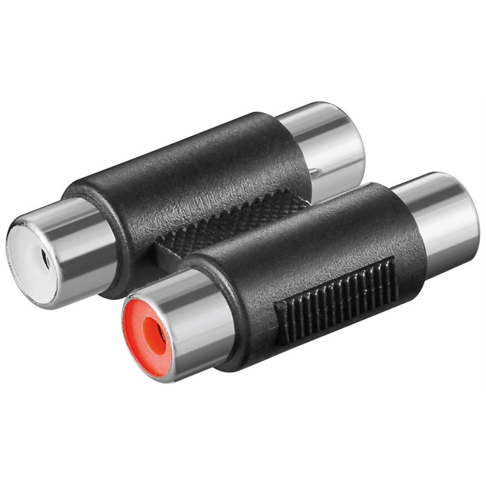 ADATTATORE AUDIO 2 x CINCH (RCA) FEMMINA 2 x CINCH (RCA) FEMMINA