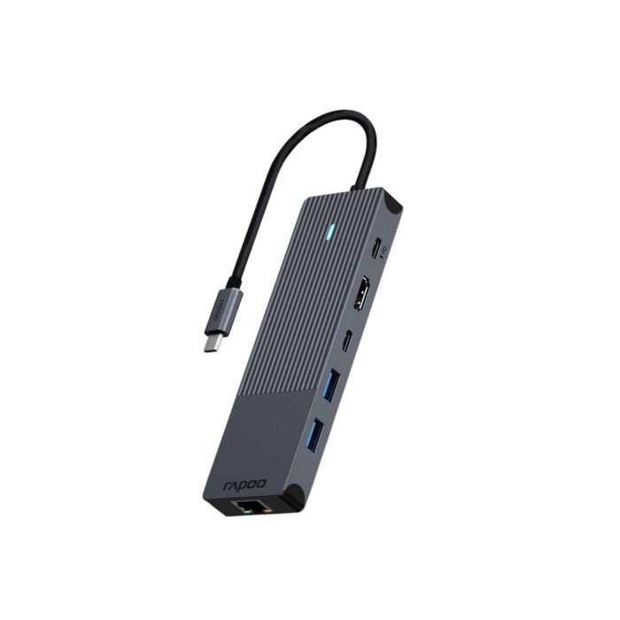 RAPOO 11410 UCM-2002 PREMIUM 6-IN-1 USB-C MULTIPORT ADAPTER
