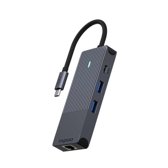 RAPOO 11412 UCM-2004 PREMIUM 8-IN-1 USB-C MULTIPORT ADAPTER