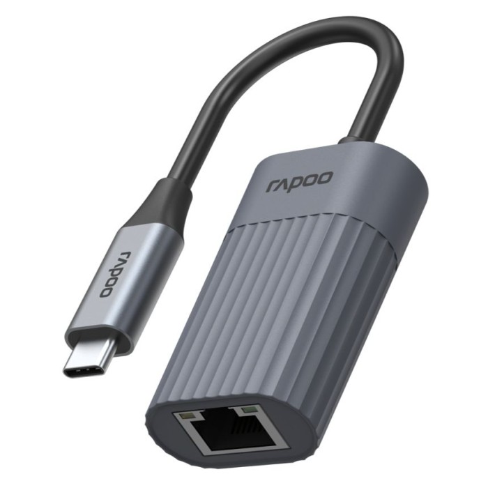 RAPOO 12445 UCA-1016 USB-C TO GIGABIT LAN ADAPTER GREY