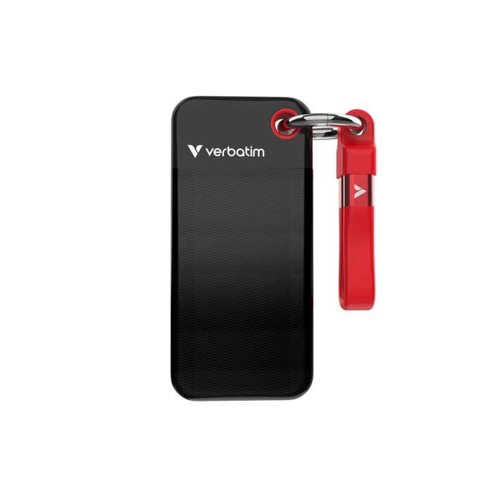 VERBATIM 32196 VERBATIM POCKET SSD USB 3.2 GEN 2 2TB BLACK/RED