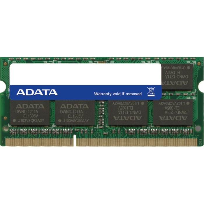 ADATA TECHNOLOGY B.V. ADDS1600W4G11-S ADATA RAM 4GB DDR3L SODIMM 1600MHZ 512X8 1.35V