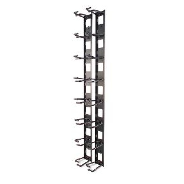 APC AR8442 VERTICAL CABLE ORGANIZER. 8 CABLE RINGS. ZERO U