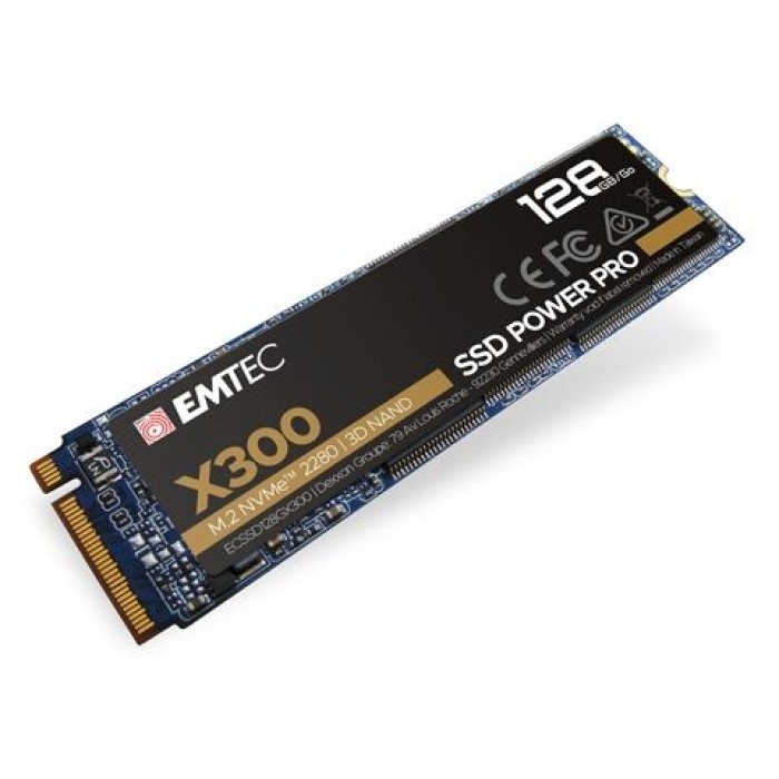 EMTEC ECSSD128GX300 EMTEC X300 SSD M2 NVME PCLE GEN 3X4 128GB 3D NAND