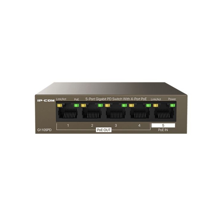 IP-COM G1105PD SWITCH 5 PORT POE IN AND OUT