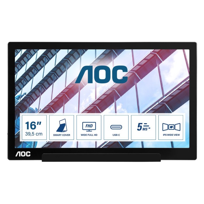 AOC I1601P MONITOR PORTATILE 15.6  USB-C (DP ALT MODE) X 1