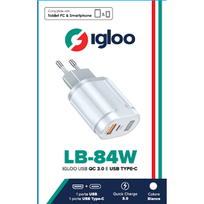 IGLOO LB-84W IGLOO USB QC 3.0 E USB TYPE-C WHITE