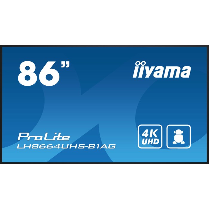 IIYAMA LH8664UHS-B1AG 86  3840x2160. UHD IPS DLED  3x HDMI. USB 2.0 x2