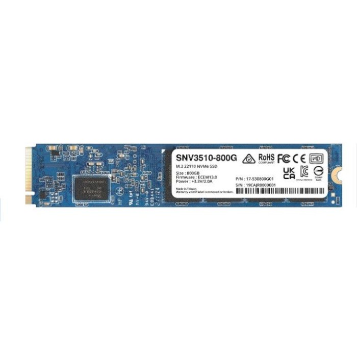 SYNOLOGY INC. SNV3510-800G SYNOLOGY SNV3510 SSD M.2 22110 NVME PCIE 3.0 800GB