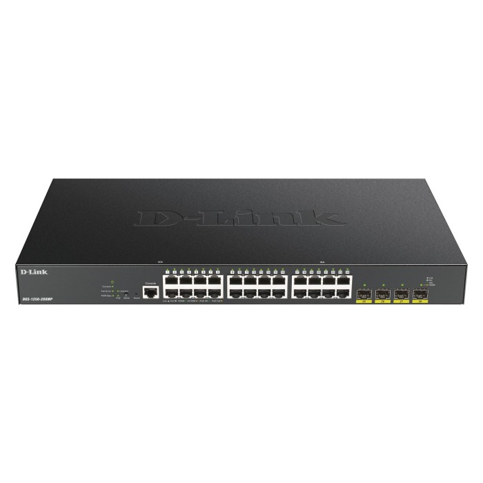 D-LINK DGS-1250-28XMP 24-PORT  POE SMART MANAGED SWITCH WITH 4X 10G SFP