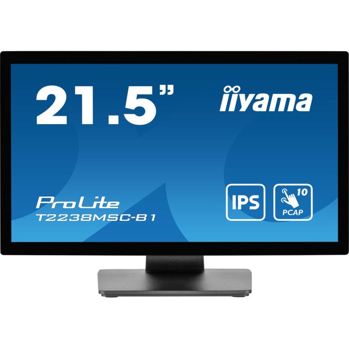 IIYAMA T2238MSC-B1 21.5  10P Touch 1920x1080. IPS DisplayPort. HDMI