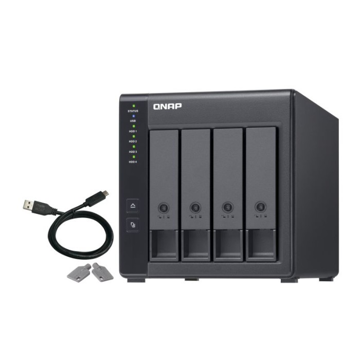 QNAP TR-004 QNAP DAS 4 BAIE 3.5  SATA. 1 X USB 3.0 TYPE-C