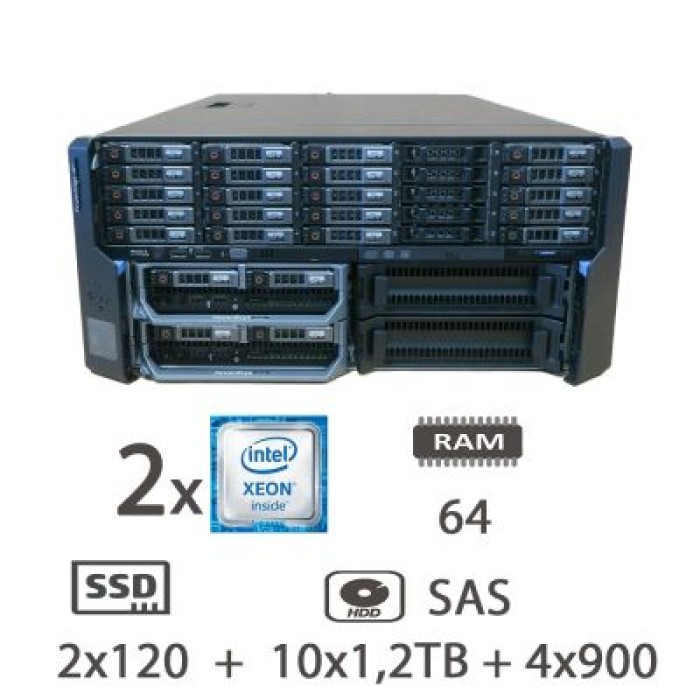 SERVICE TECHNOLOGY 005667PCR-EU DELL VRTX 2X (M630/E5-2620V4/32/2XSSD120)+STORAGE