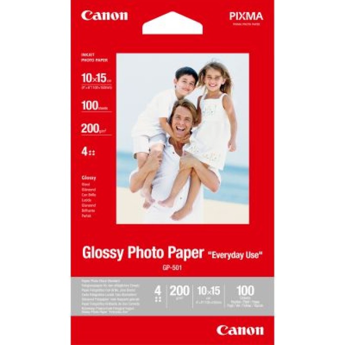 CANON 0775B003 GP-501 4X6 INCH(10X15CM) 100 FF. 210 G/M? . 100 M
