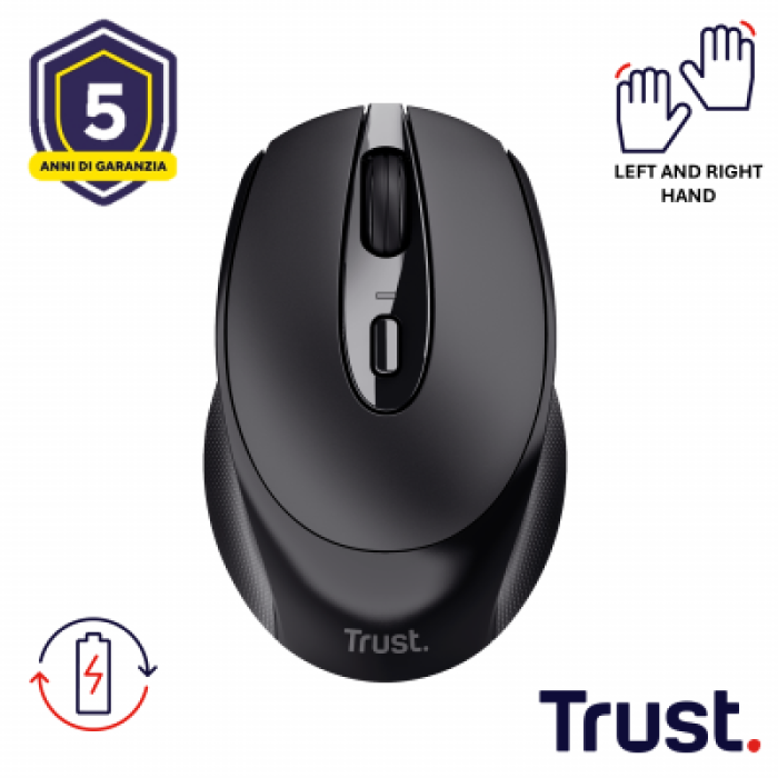 TRUST 23809 ZAYA WRL RECHARGEABLE MOUSE BLK