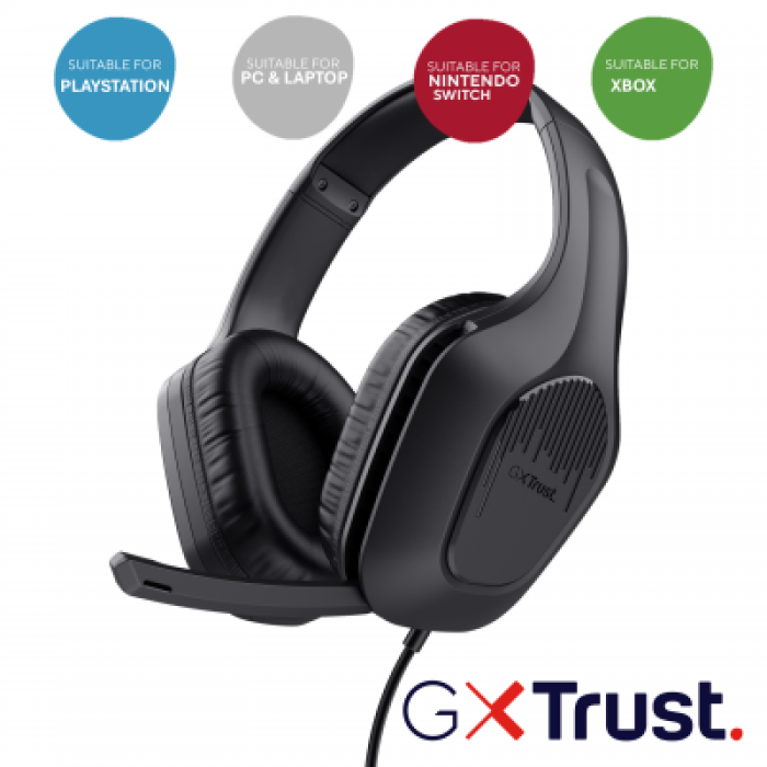 TRUST 24990 GXT415 ZIROX HEADSET - BLACK