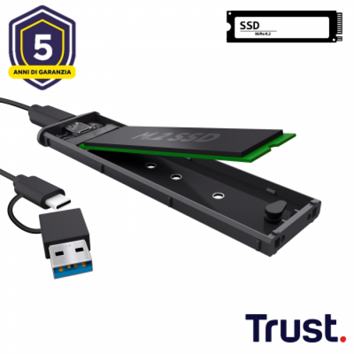 TRUST 25806 USB-C M.2 SSD ENCLOSURE