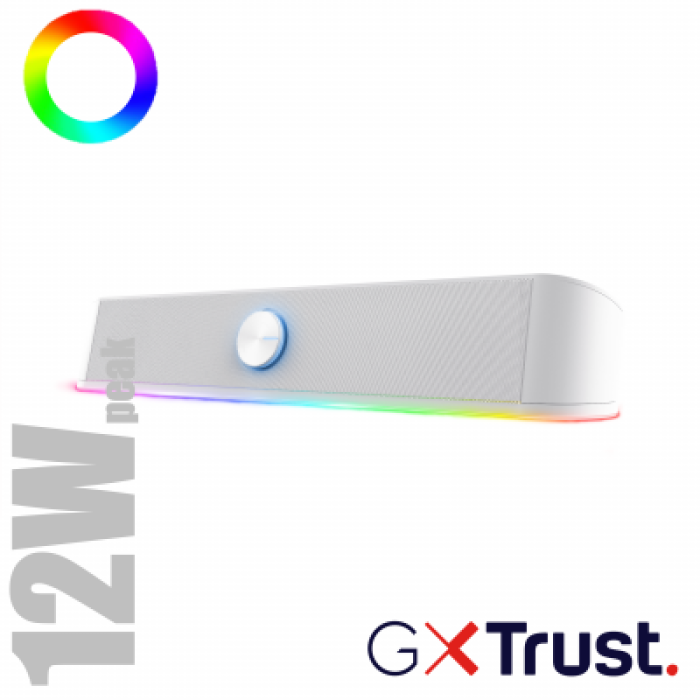 TRUST 25110 GXT619W THORNE RGB SOUNDBAR WHT
