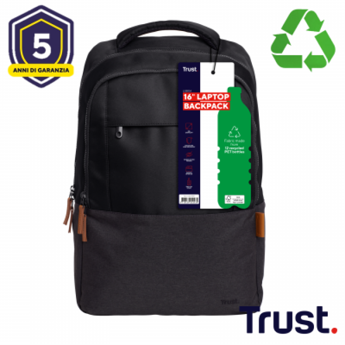 TRUST 25244 LISBOA 16  BACKPACK - BLACK