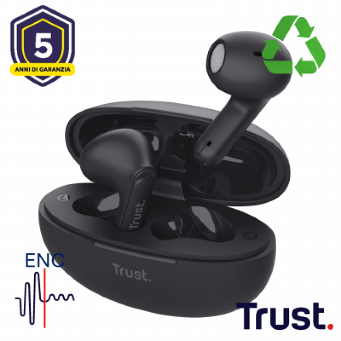 TRUST 25298 YAVI BT ENC EARPHONES BLACK