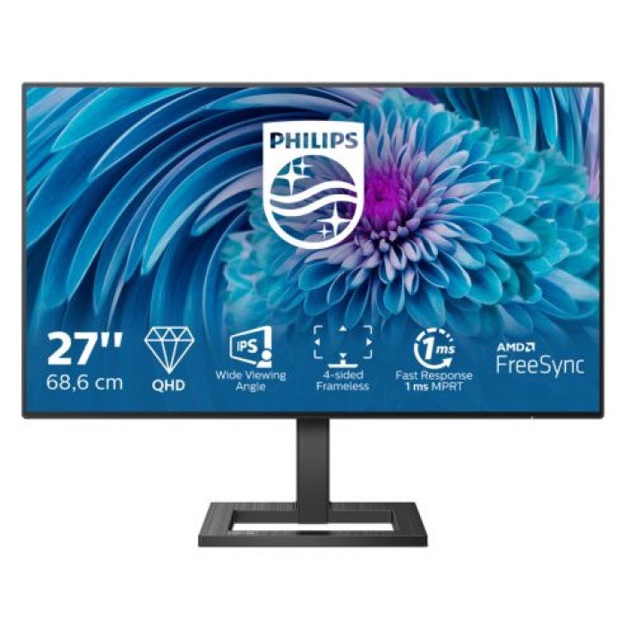 PHILIPS 275E2FAE/00 27  GAMING MONITOR IPS QHD FREESYNC. 75HZ. 1MS