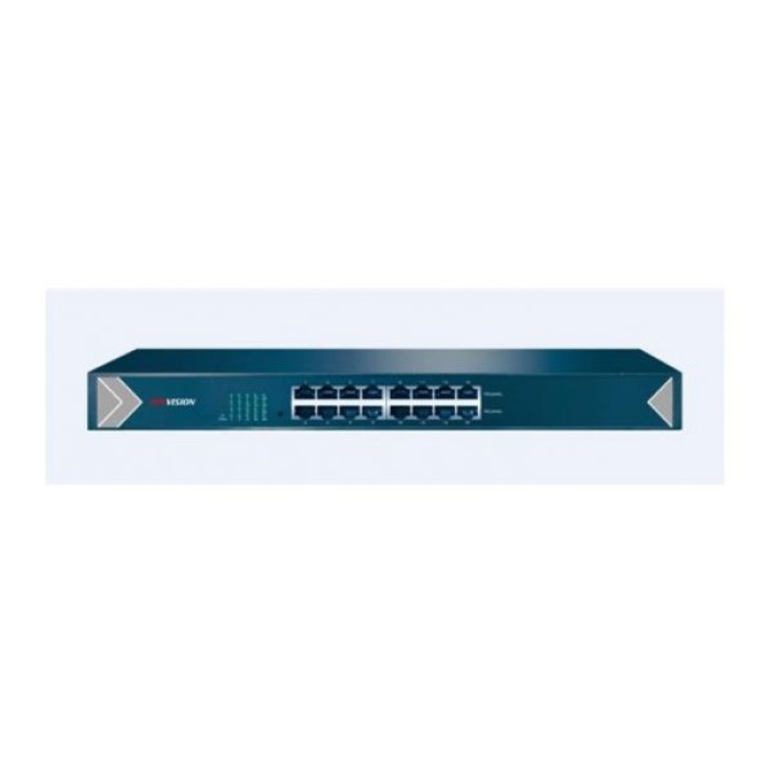 HIKVISION DS-3E0516-E SWITCH 16 PORTE 10/100/1000M.  UNMANAGED.