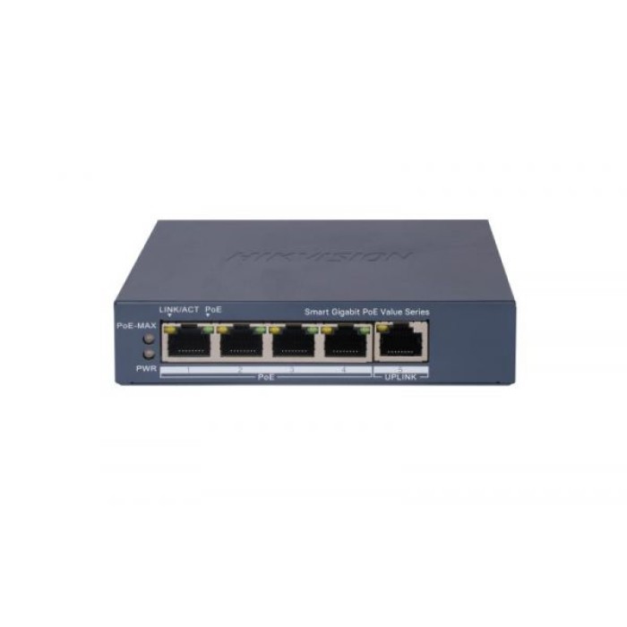 HIKVISION DS-3E1505P-EI/M L2. Smart Managed. 4 Gigabit RJ45 PoE ports.1Gigab