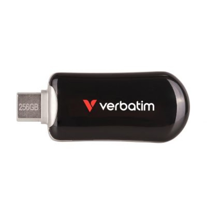 VERBATIM 30226 VERBATIM PLECTRA USB-C FLASH DRIVE BLACK 256GB