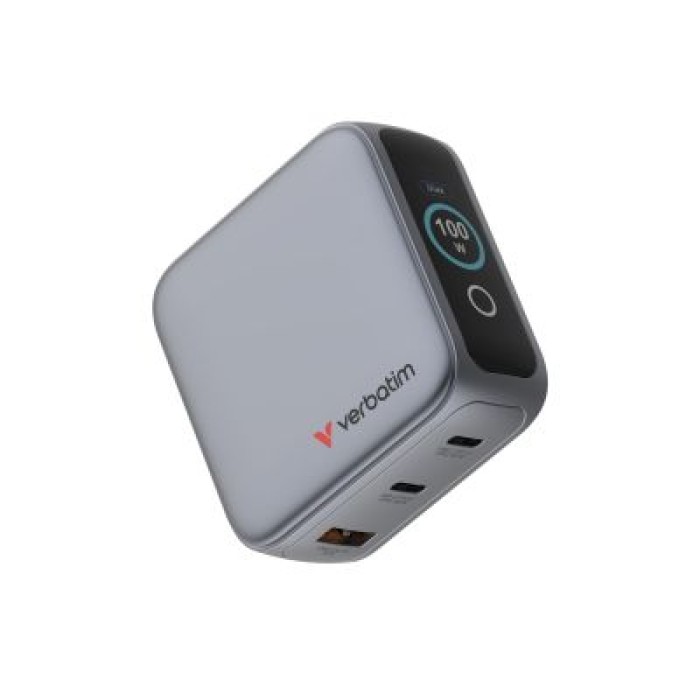 VERBATIM 30239 VERBATIM MINI GAN CHARGER 100W WITH DISPLAY