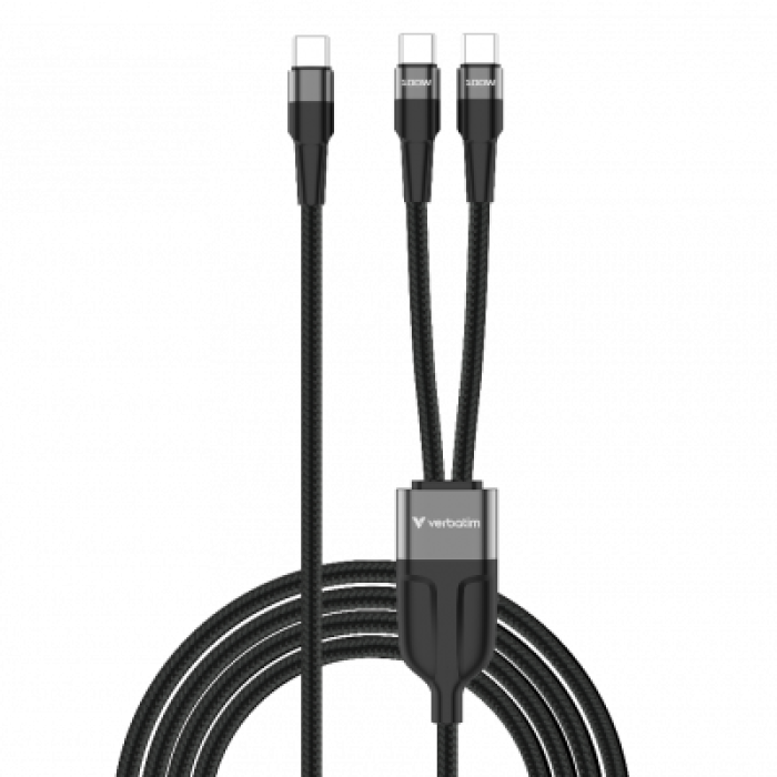 VERBATIM 30279 VERBATIM SYNC CHARGE USB-C TO DUAL USB-C CABLE