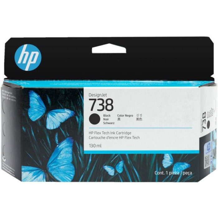 HP INC. 498N4A HP INK/HP 738 130-ML BLACK DESIGNJET INK