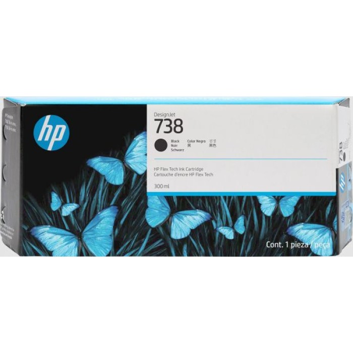 HP INC. 498N8A HP INK/HP 738 300-ML BLK DESIGNJET INK