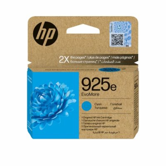 HP INC. 4K0W0PE#LS1 HP 925E EVOMORE CYAN ORIGINAL INK CARTRIDGE