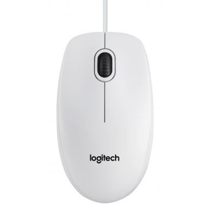 LOGITECH 910-003360 B100 OPTICAL USB MOUSE FOR BUS - WHITE - BLK BOX