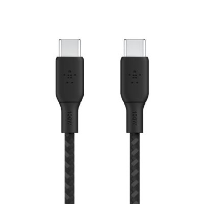 BELKIN CAB014BT3MBK CAVO INTRECCIATO DA USB-C A USB-C 100W 3M - NERO
