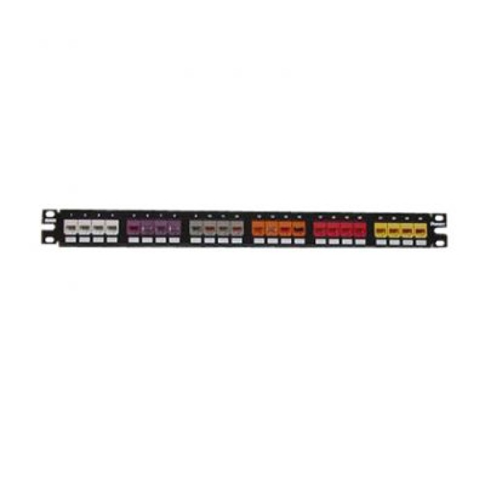 PANDUIT CPP24FMWBLY Patch Panel 24 Porte modular Minicom 1U Black
