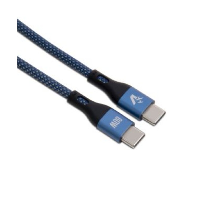 VULTECH CS-NCC12BL CAVO SMARTPHONE USB TO TYPE-C 1.2M 3.0A 60W -NERO
