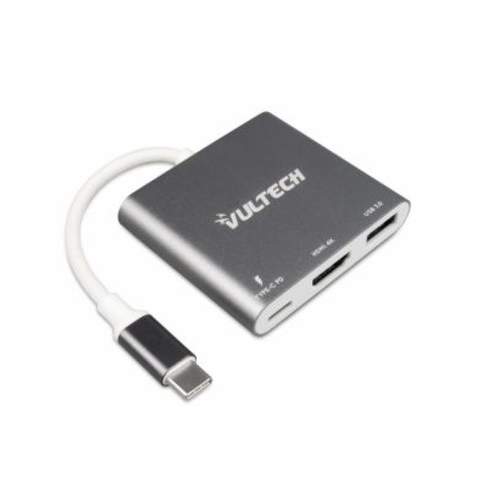 VULTECH ATC-01 ADATTATORE TYPE-C 3IN1 1HDMI 1USB 3.0 1PD