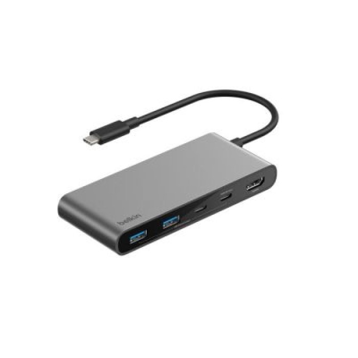 BELKIN AVC023HQSGY CONNECT 7-IN-1 USB-C HUB WITH DUAL USB-C PORTS
