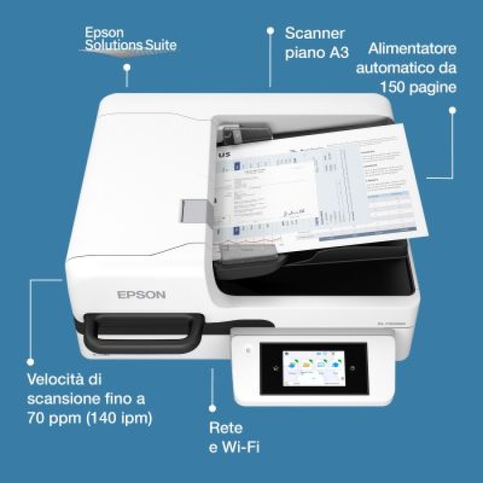 EPSON B11B284401 WORKFORCE DS-71000WN - SCANNER PIANO A3