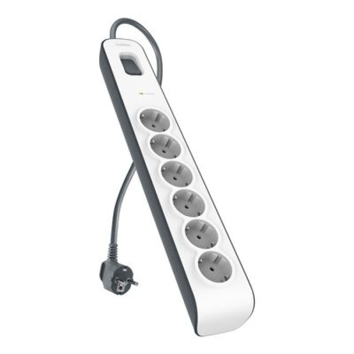 BELKIN BSV603VF2M-V2 6-OUTLET SURGE PROTECTION STRIP WITH 2M POWER CORD