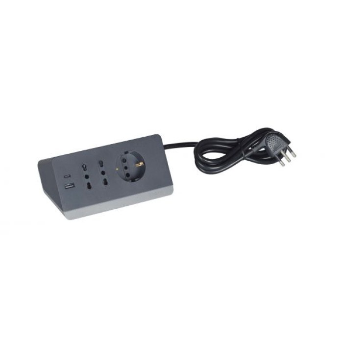 LEGRAND BT-S3711GBU Multipresa da scrivania 2pr10/16+1prP30+2usb