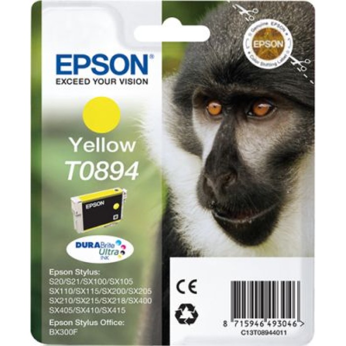 EPSON C13T08944011 CARTUCCIA 894 - SERIE SCIMMIA GIALLO - 35ML