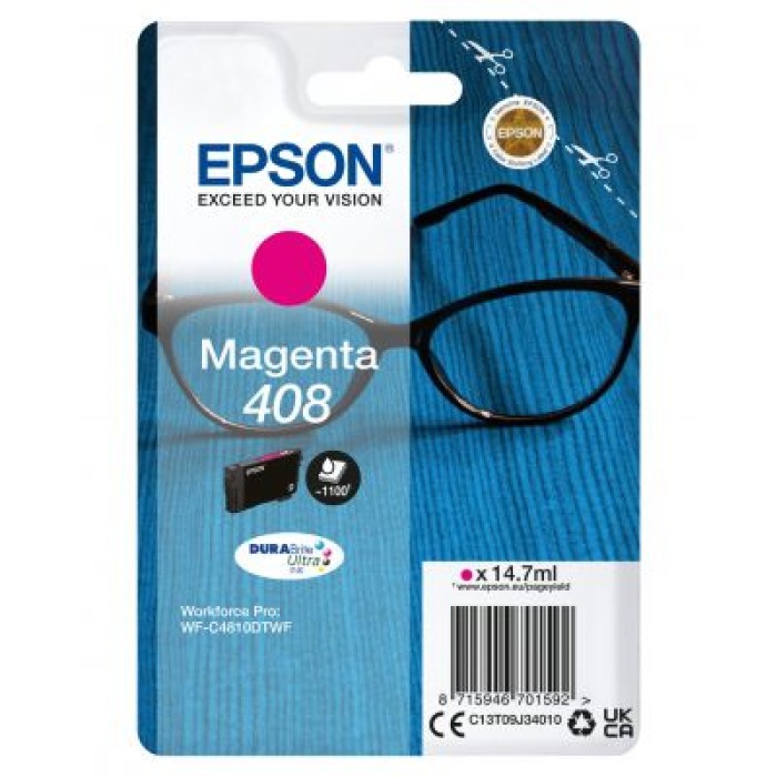 EPSON C13T09J34010 CARTUCCIA 408 - SERIE OCCHIALI MAGENTA - 14.7 ml
