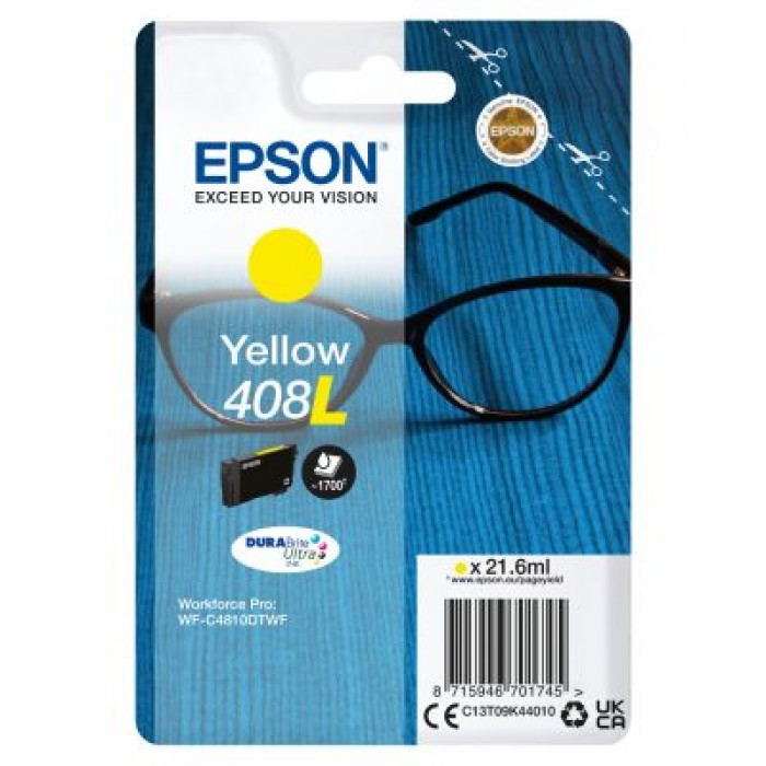 EPSON C13T09K44010 CARTUCCIA 408 - SERIE OCCHIALI GIALLO - 21.6 ML