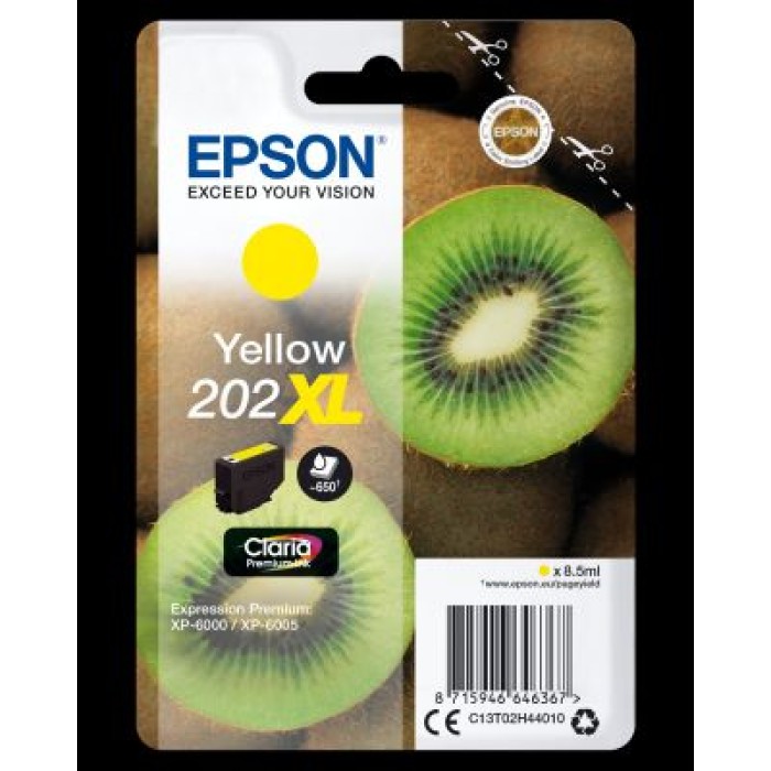 EPSON C13T02H44010 CARTUCCIA 202XL - SERIE KIWI GIALLO - 650P/8.5ML